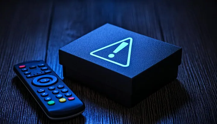 Concept visuel d'un cadeau lumineux ambivalent évoquant les promesses de codes IPTV gratuits